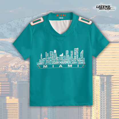 Miami Jersey Custom Football Greatest Of All Time Team Legends Miami City Skyline Jersey Shirt Personalized Embroidery Name Number