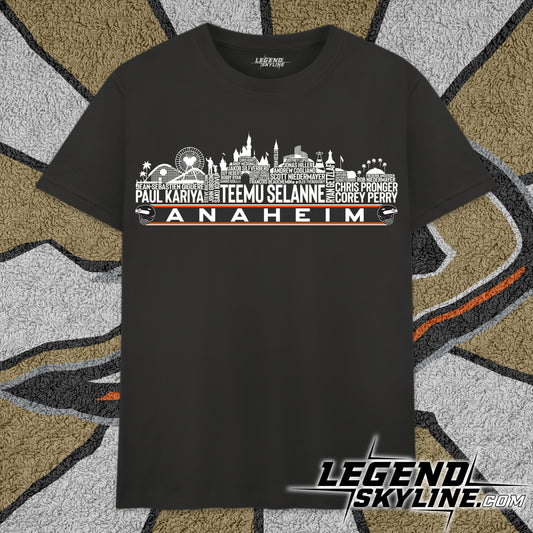 Anaheim Hockey Team All Time Legends Anaheim City Skyline Shirt