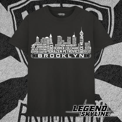 Brooklyn Basketball Greatest Of All Time Team Legend Brooklyn Skyline Shirt