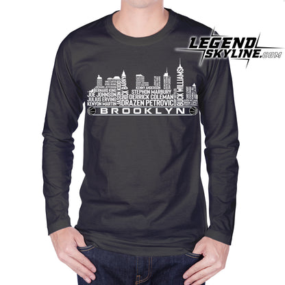 Brooklyn Basketball Greatest Of All Time Team Legend Brooklyn Skyline Shirt