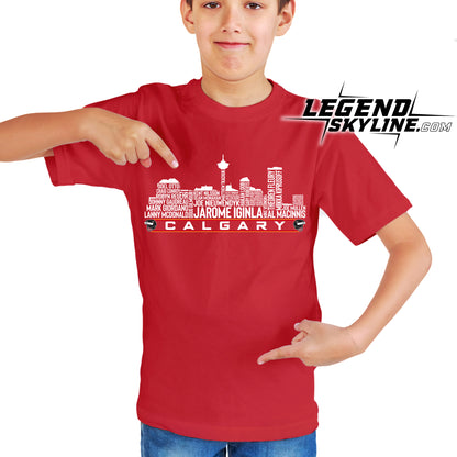 Calgary Hockey Team All Time Legends Calgary City Skyline Shirt