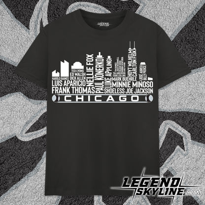 Chicago Baseball Team All Time Legends Chicago City Skyline Shirt