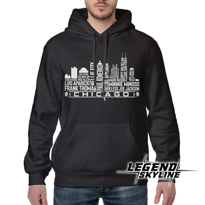 Chicago Baseball Team All Time Legends Chicago City Skyline Shirt