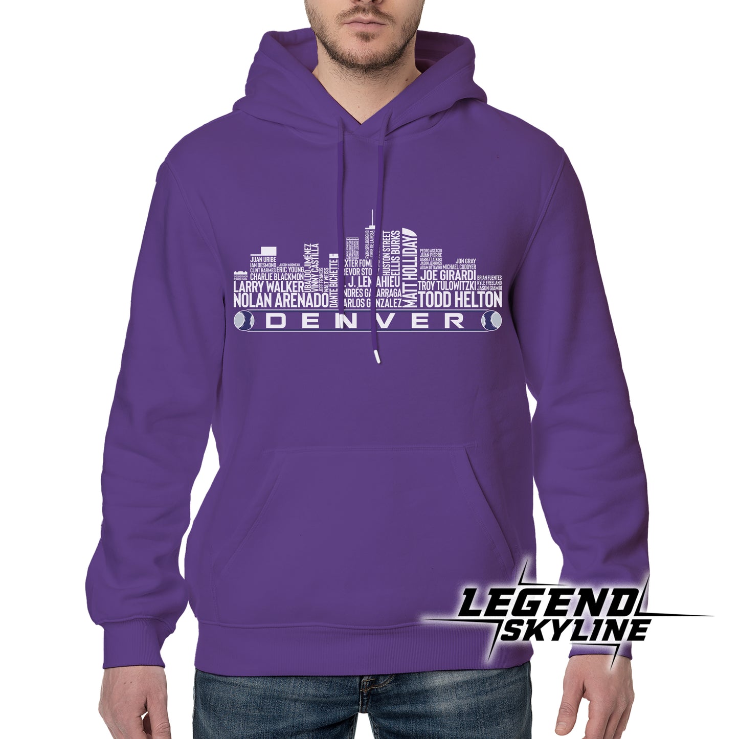 Colorado Baseball Greatest Of All Time Team Legend Denver City Skyline Shirts