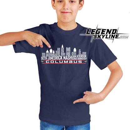 Columbus Hockey Team All Time Legends Columbus City Skyline Shirt