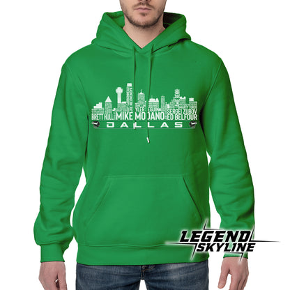 Dallas Hockey Team All Time Legends Dallas City Skyline Shirt