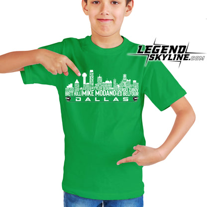 Dallas Hockey Team All Time Legends Dallas City Skyline Shirt