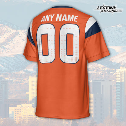 Denver Custom Football Jersey Greatest Of All Time Team Legends, Denver City Skyline Shirt, Personalized Embroidery Name Number