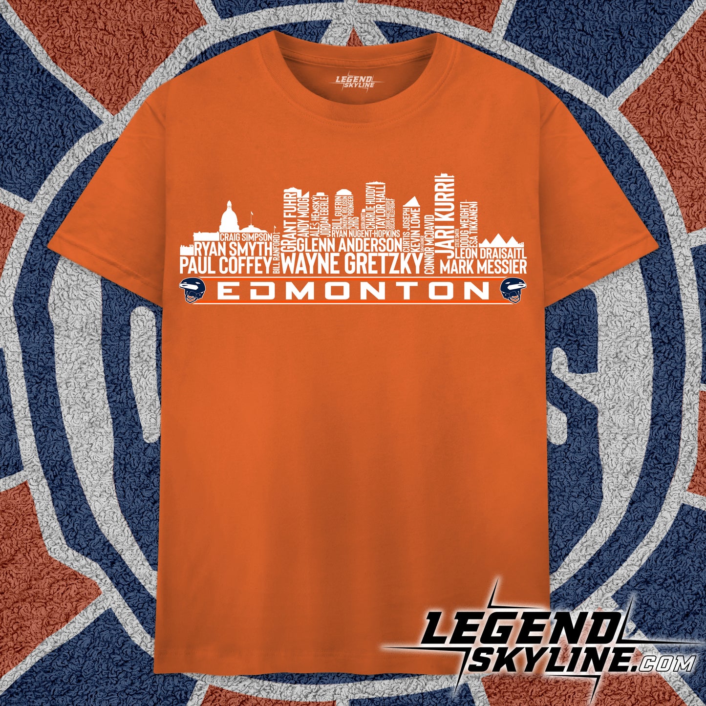 Edmonton Hockey Team All Time Legends Edmonton City Skyline Shirt