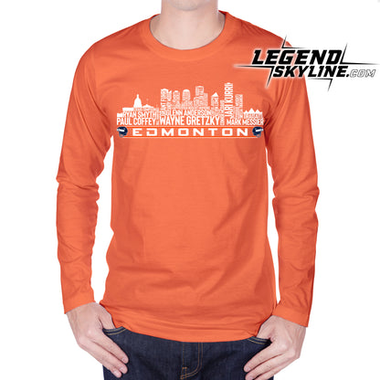 Edmonton Hockey Team All Time Legends Edmonton City Skyline Shirt