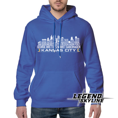 Kansas City Baseball Team All Time Legends Kansas City Skyline Shirt