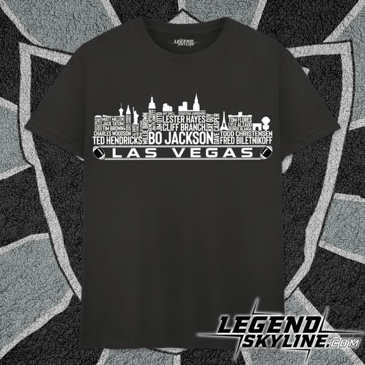 Las Vegas Football Greatest Of All Time Team Legend Las Vegas City Skyline Shirt