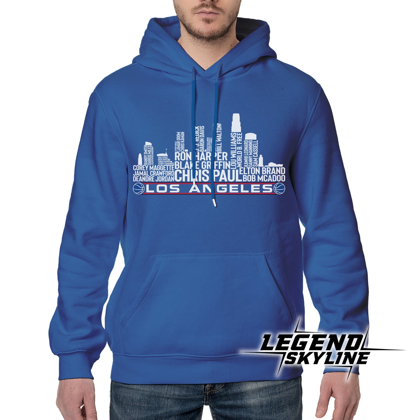 Los Angeles Basketball Team All Time Legends Los Angeles City Skyline Shirt