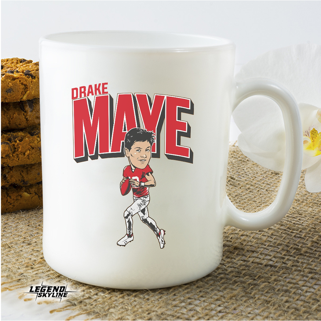 Drake Maye Caricature Football Shirts