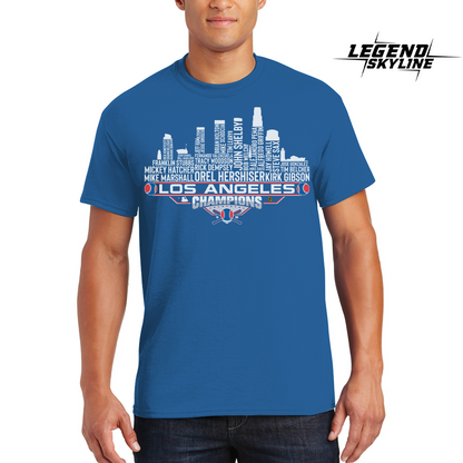 Los Angeles Dream Team Baseball Champions 1988, Los Angeles City Skyline Shirt