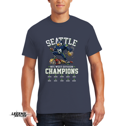 Seattle Football NFC West Division Champs 2025 Shirt