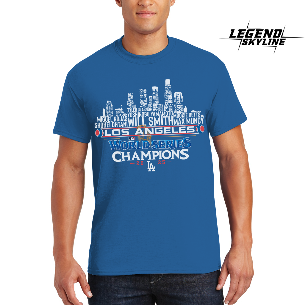 Los Angeles Baseball World Champions Team Series 2025 LA City Skyline Shirts