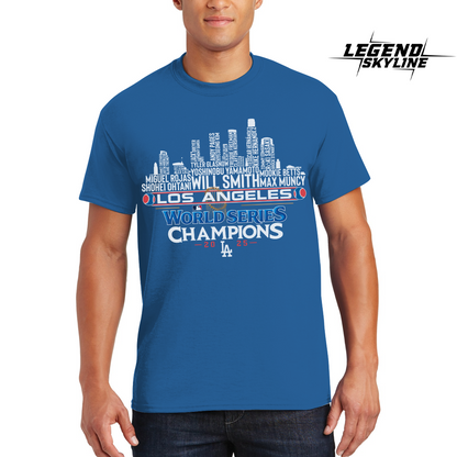 Los Angeles Baseball World Champions Team Series 2025 LA City Skyline Shirts