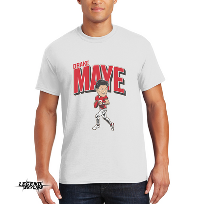 Drake Maye Caricature Football Shirts