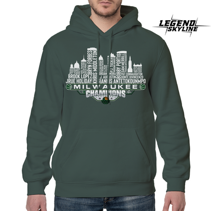Milwaukee Dream Team Basketball Champions 2021, Milwaukee City Skyline Shirt