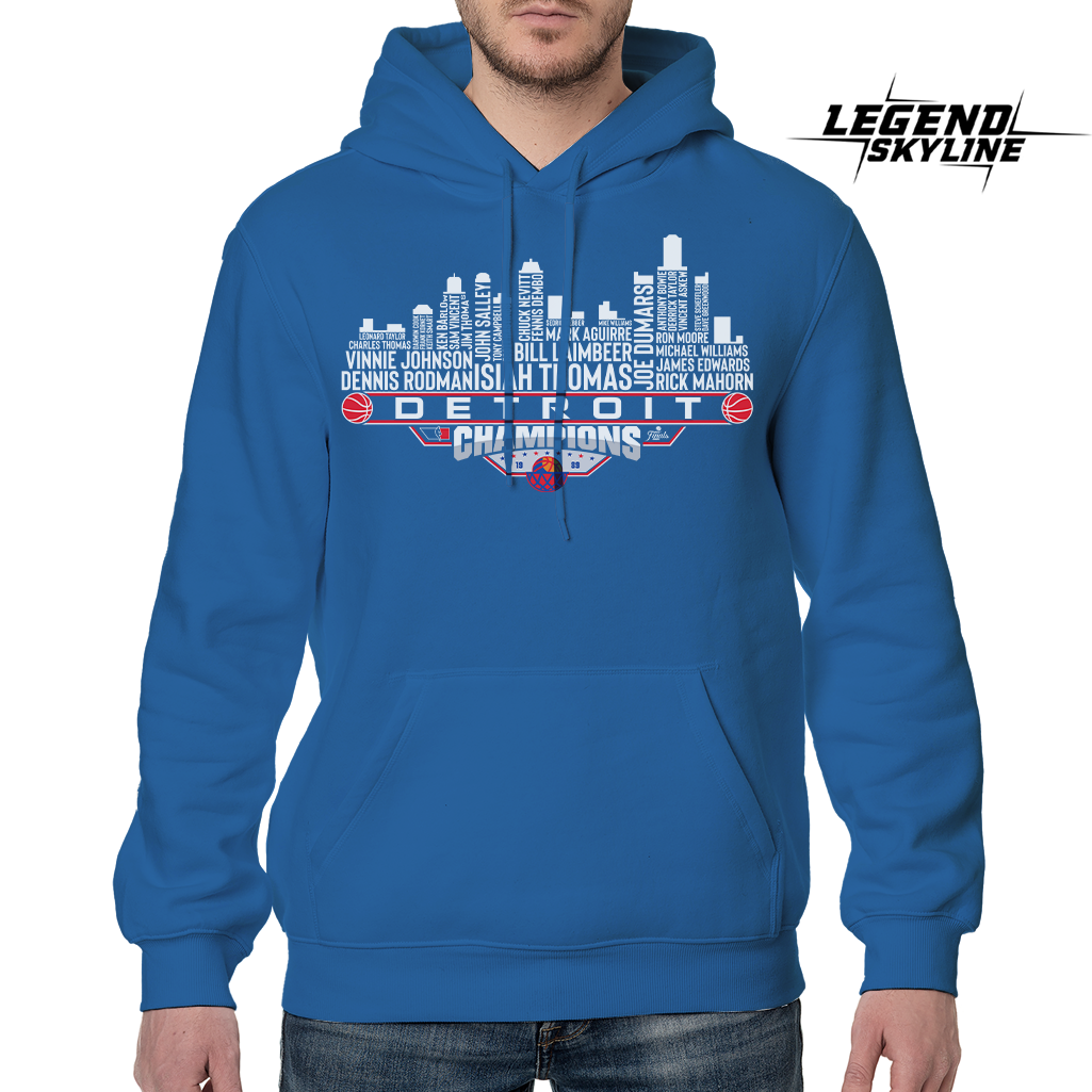 Detroit Dream Team Basketball Champions 1989, Detroit City Skyline Shirt
