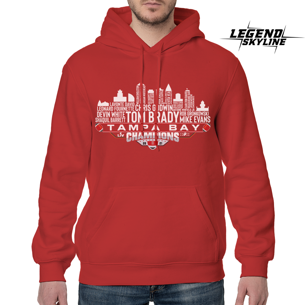 Tampa Bay Dream Team Football LV Champions 2021, Tampa Bay City Skyline Shirt