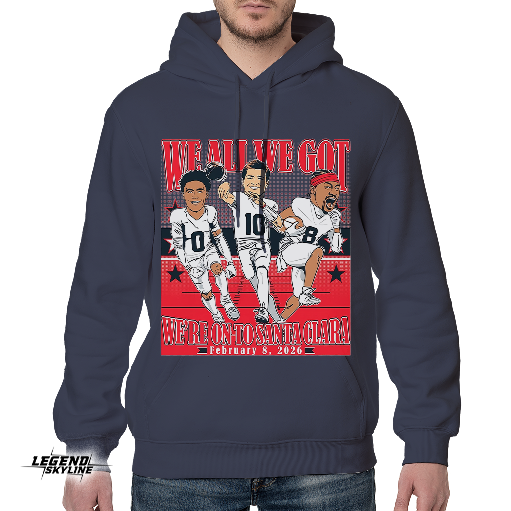 Drake Maye, Stefon Diggs & Christian Gonzalez – Conference Champions Caricatures Shirt