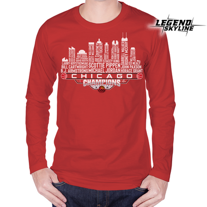 Chicago Dream Team Basketball Champions 1993 , Chicago City Skyline Shirt