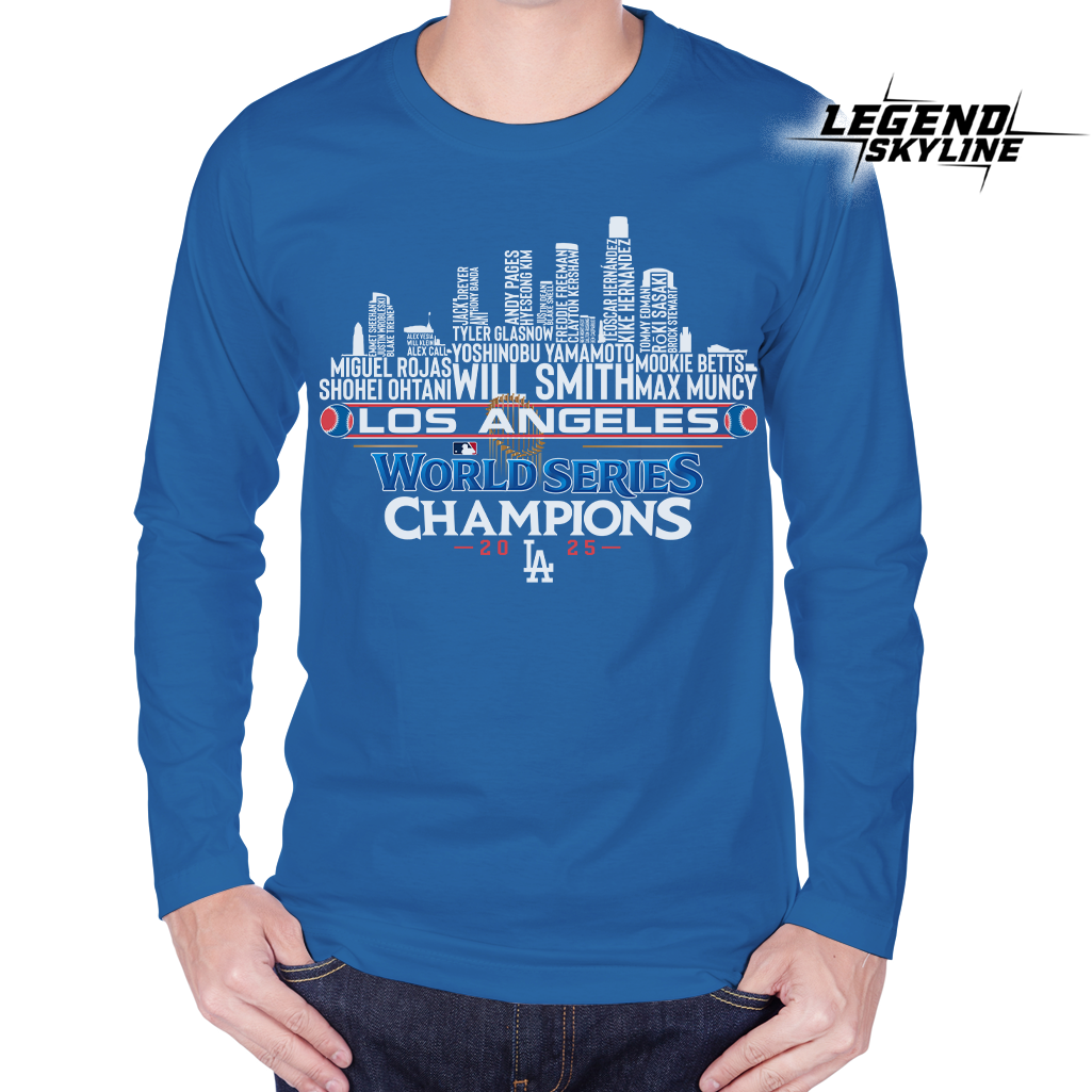 Los Angeles Baseball World Champions Team Series 2025 LA City Skyline Shirts