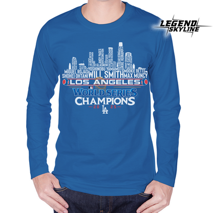 Los Angeles Baseball World Champions Team Series 2025 LA City Skyline Shirts