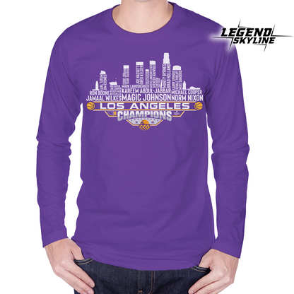 Los Angeles Dream Team Basketball Champions 1980, Los Angeles City Skyline Shirt