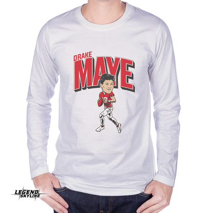 Drake Maye Caricature Football Shirts