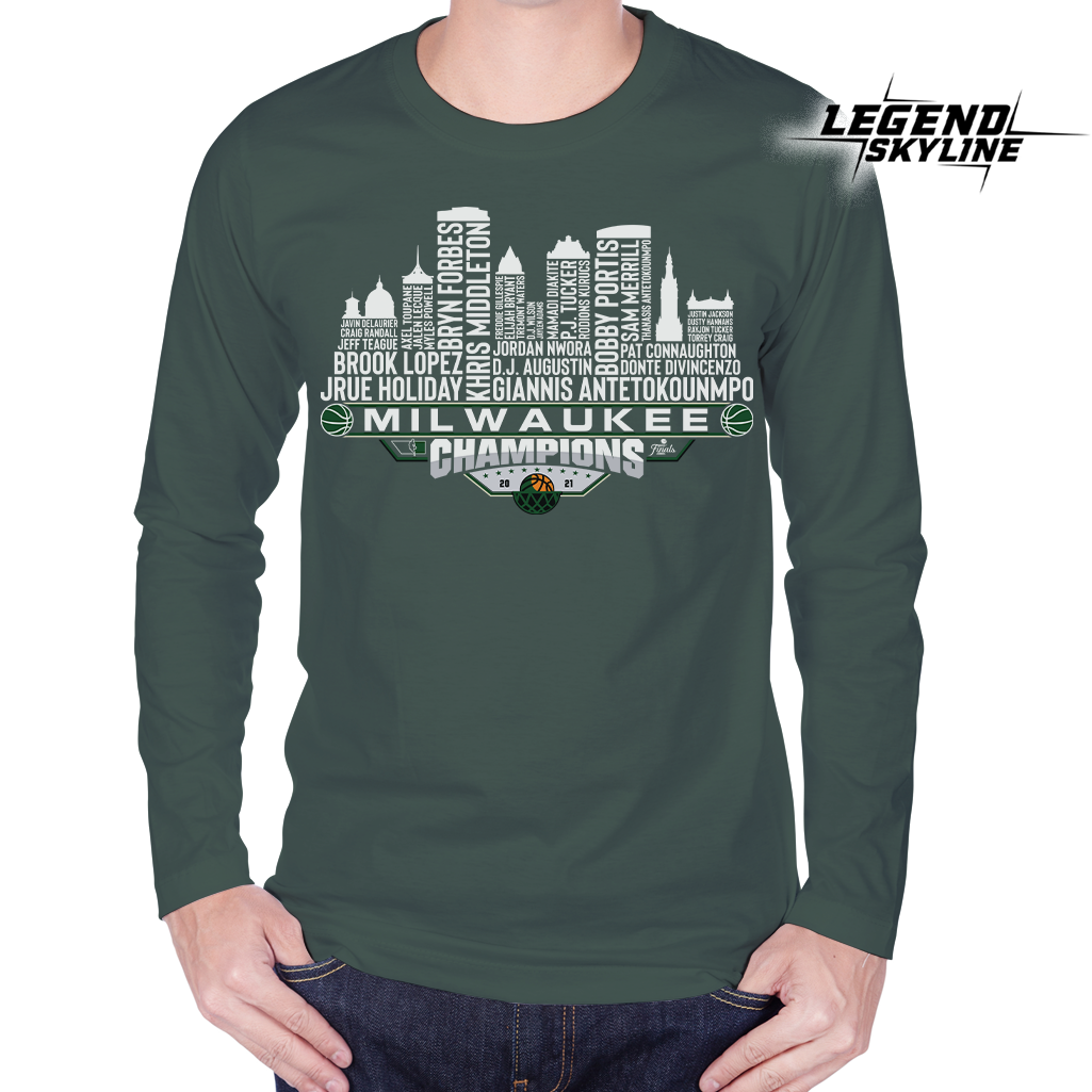 Milwaukee Dream Team Basketball Champions 2021, Milwaukee City Skyline Shirt