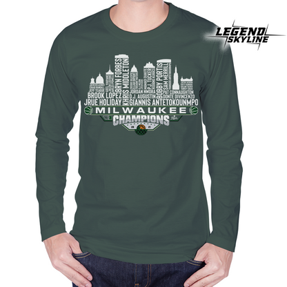Milwaukee Dream Team Basketball Champions 2021, Milwaukee City Skyline Shirt
