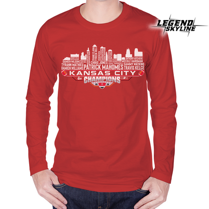 Kansas Dream Team Football  LIV Champions 2020, Kansas City Skyline Shirt