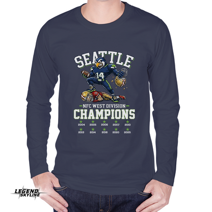 Seattle Football NFC West Division Champs 2025 Shirt