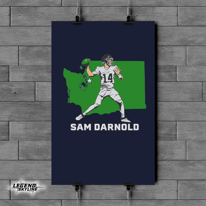 Sam Darnold State Star Seattle Football Shirt
