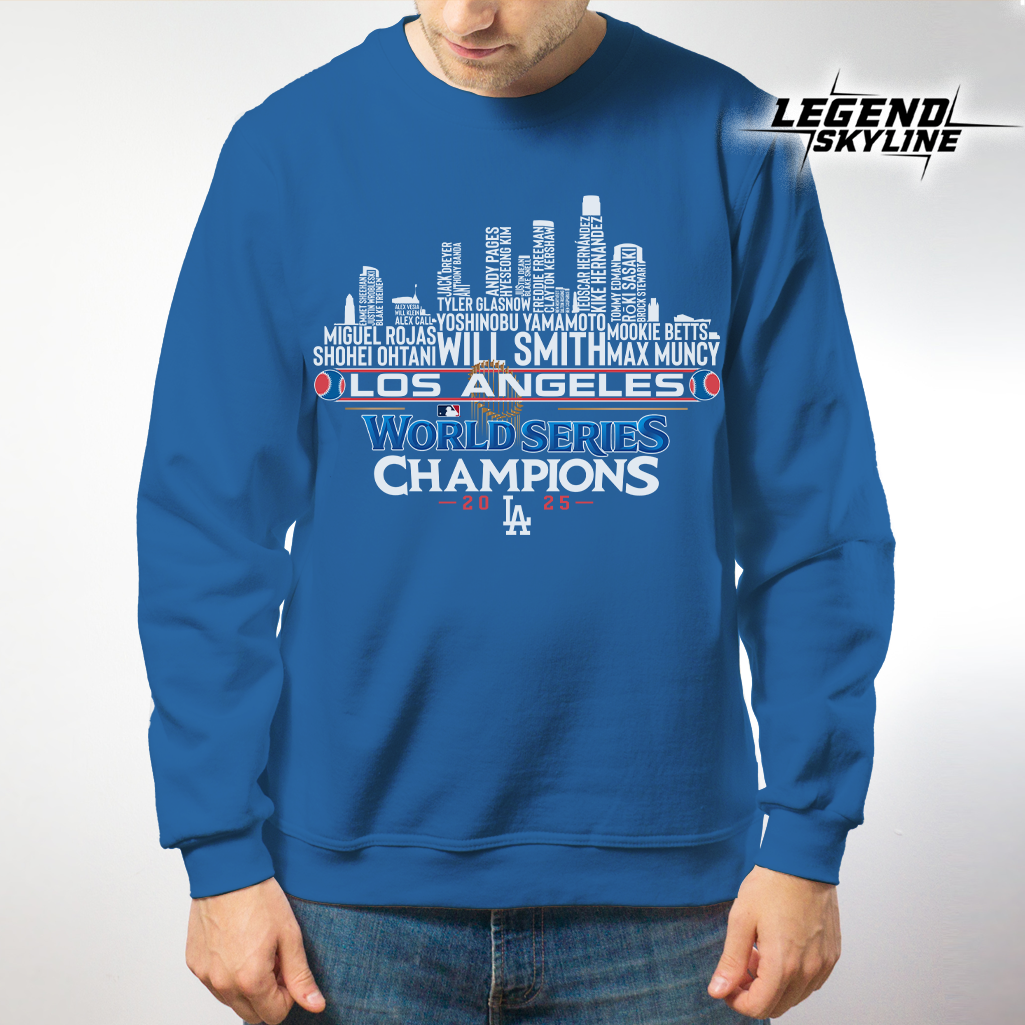 Los Angeles Baseball World Champions Team Series 2025 LA City Skyline Shirts