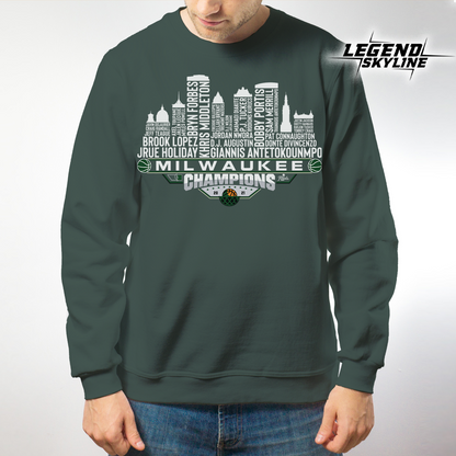 Milwaukee Dream Team Basketball Champions 2021, Milwaukee City Skyline Shirt