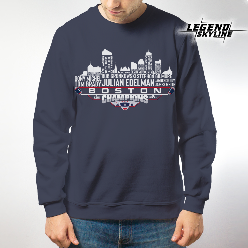 New England Dream Team Football LIII Champions 2019, New England City Skyline Shirt