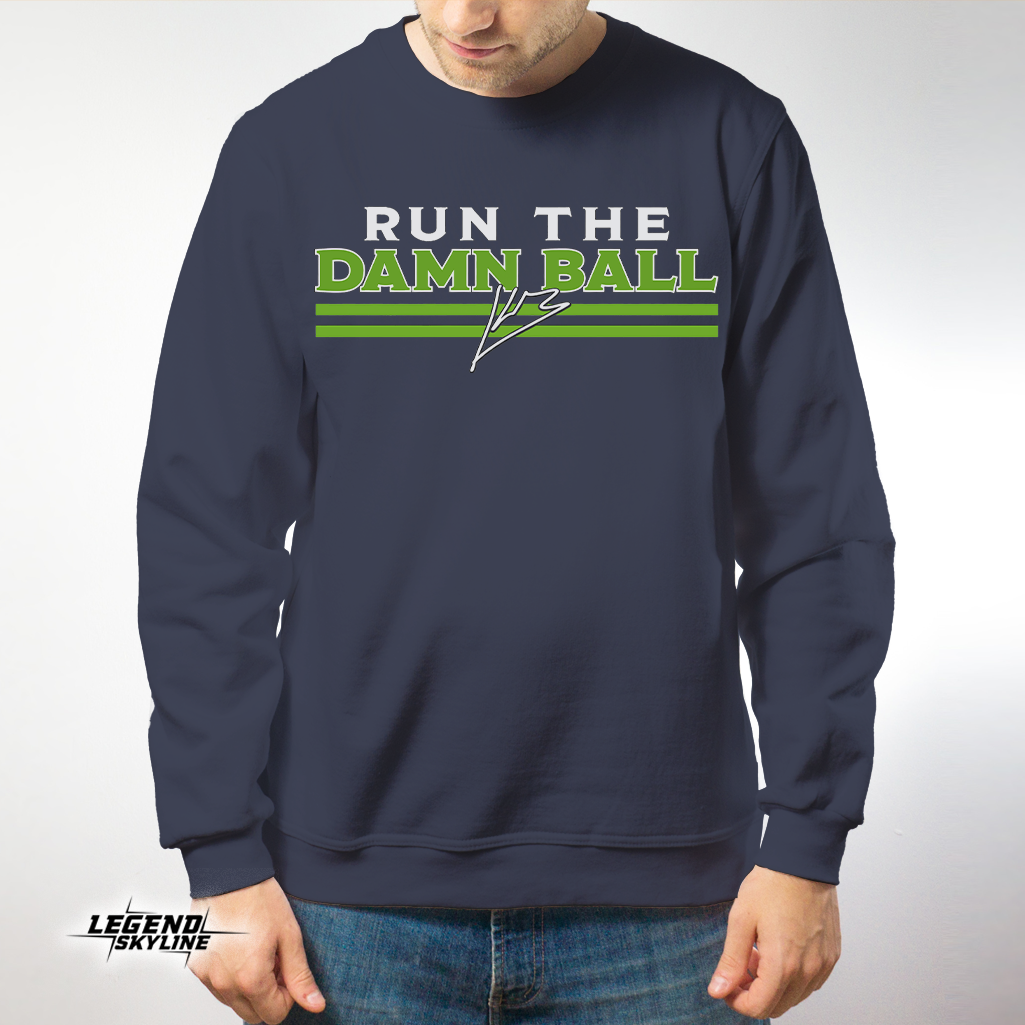 Kenneth Walker Run The Damn Ball Football Shirt