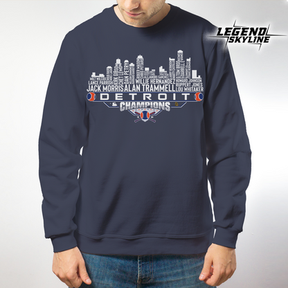 Detroit Dream Team Baseball Champions 1984, Detroit City Skyline Shirt