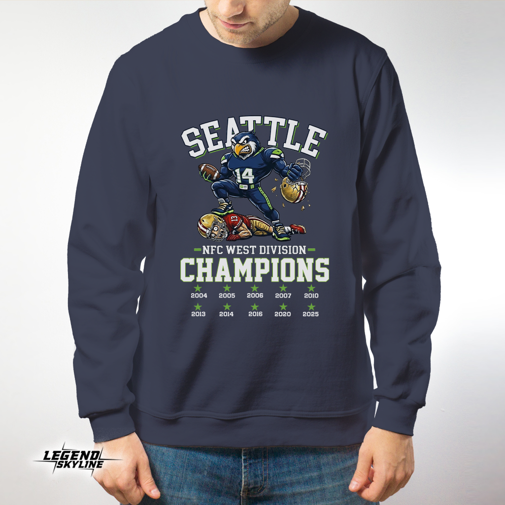 Seattle Football NFC West Division Champs 2025 Shirt