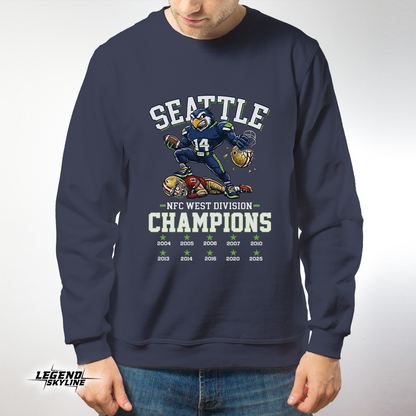 Seattle Football NFC West Division Champs 2025 Shirt