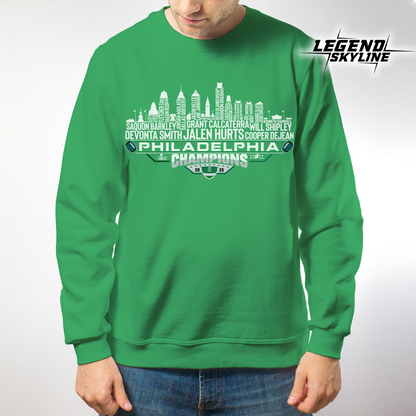 Philadelphia Dream Team Football LII Champions 2025, Philadelphia City Skyline Shirt