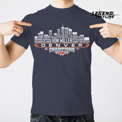 Denver Dream Team Football 50 Champions 2016, Denver City Skyline Shirt