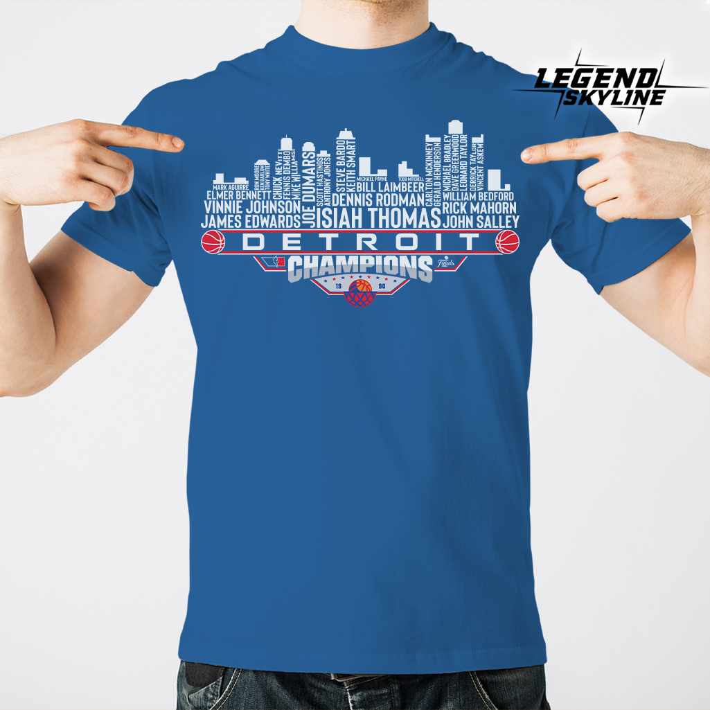 Detroit Dream Team Basketball Champions 1990, Detroit City Skyline Shirt