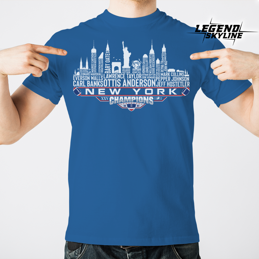 New York Dream Team Football XXV Champions 1991, New York City Skyline Shirt