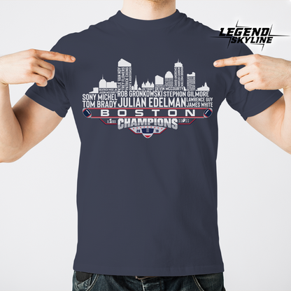 New England Dream Team Football LIII Champions 2019, New England City Skyline Shirt