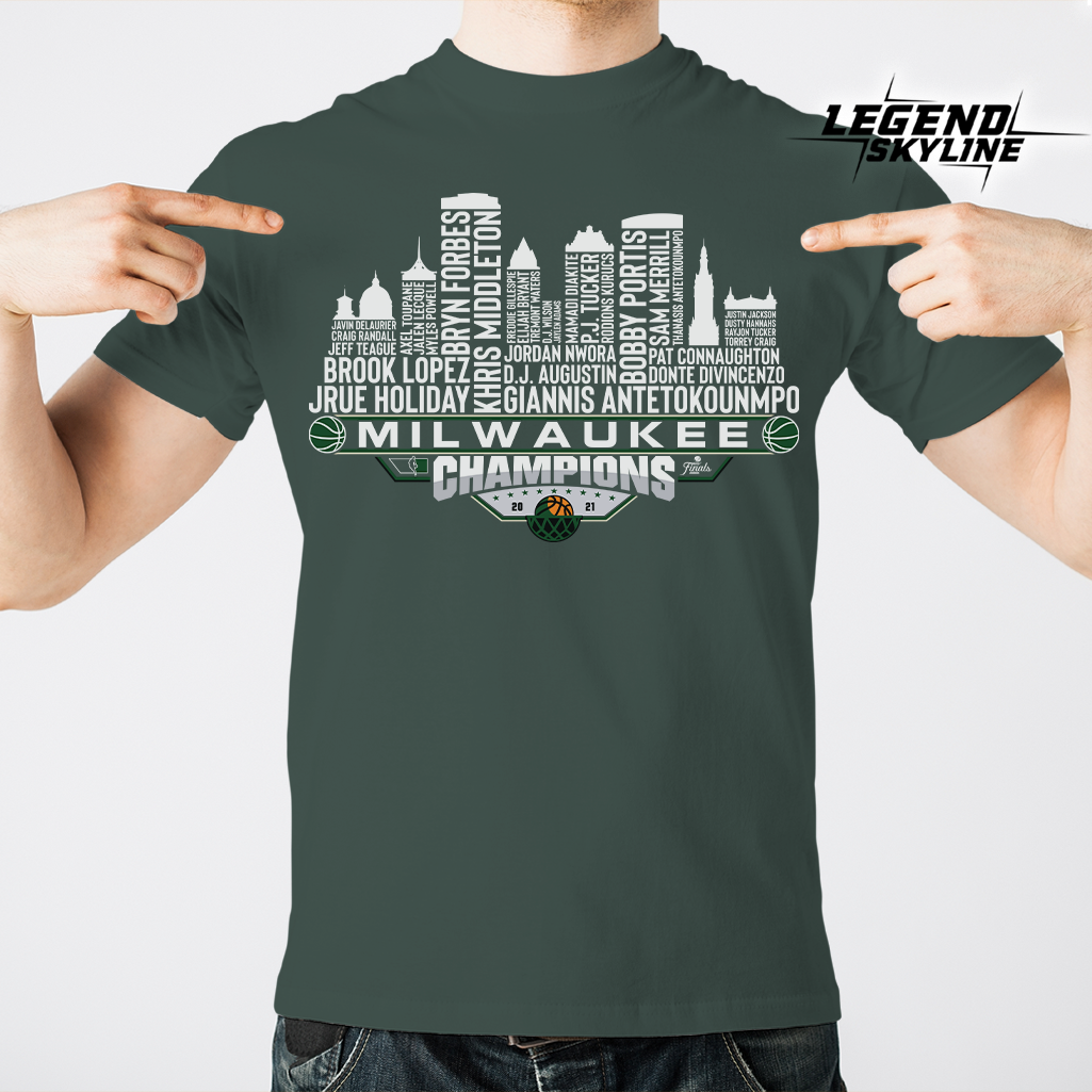 Milwaukee Dream Team Basketball Champions 2021, Milwaukee City Skyline Shirt